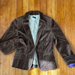 J Crew Brown Velvet Blazer